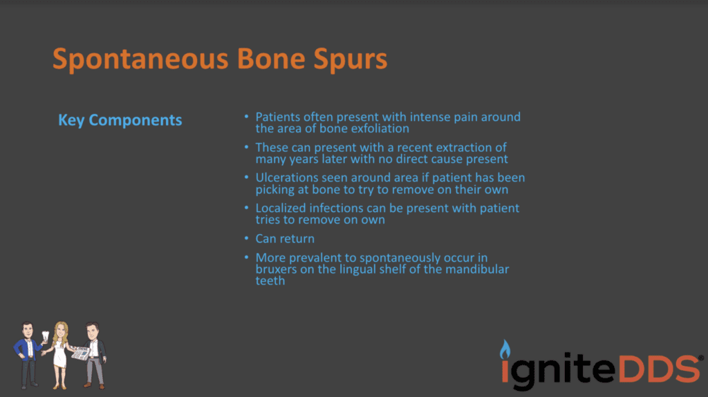 compenents of spontaneous bone spurs