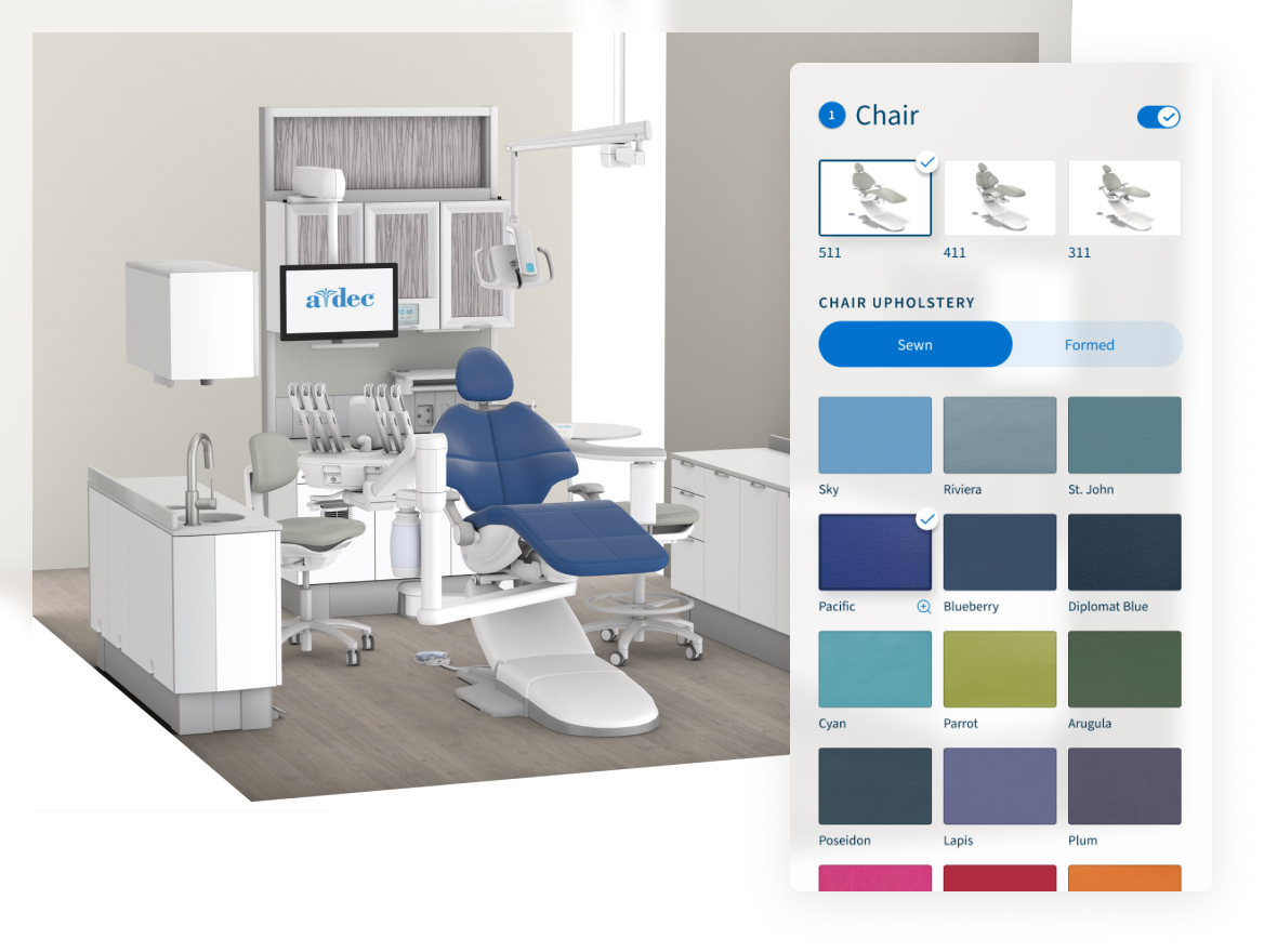 dream in 3d, choose your product and color options