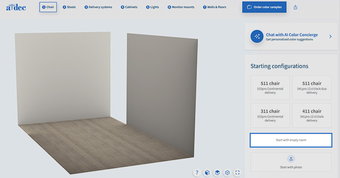 dream in 3d, start with an empty room